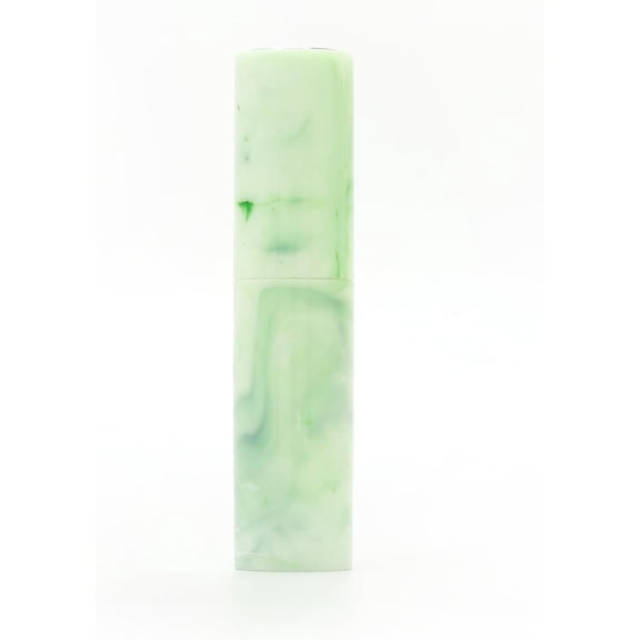 1set 2pcs Marble Pattern Empty Portable Plastic Spray Bottles Refillable Detachable Glass Inner Bottle Travel Perfume Container Light Green 10.5x2.43cm Capacity: 10ml(0.34fl. oz)