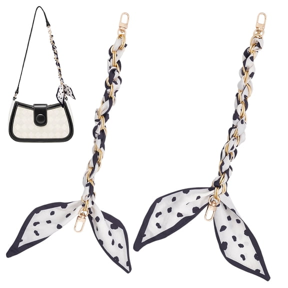 1set 2pcs Polyester Mobile Phone Strap Cell Phone Straps with Golden Alloy Fingings Black 426x21x21mm