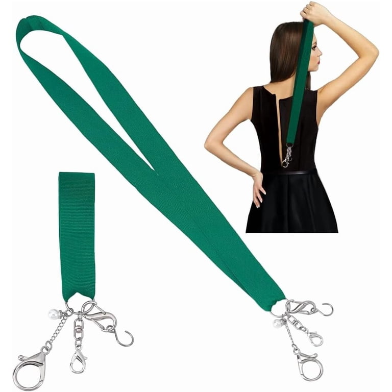 1set 2pcs Zipper Helper Pull for Dresses Dress Zipper Pull Helper Green  Zipper Puller Zip with Hook and Clip Zipper Extender Zipper Gripper Zipper  ...