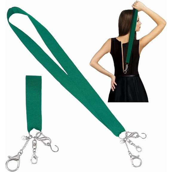 1set 2pcs Zipper Helper Pull for Dresses Dress Zipper Pull Helper Green Zipper Puller Zip with Hook and Clip Zipper Extender Zipper Gripper Zipper Tool for Tight Dress-Boots Zip up Dress