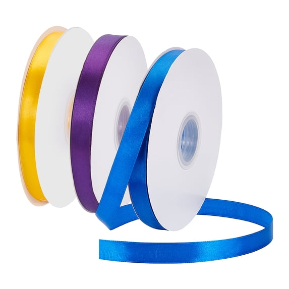 1set 3 rolls 3 colors Polyester Ribbons for Bouquet Decoration Gift Wrapping Mixed color 5/8 inch(15mm) about 100 yards/roll 1 roll/color Polyester