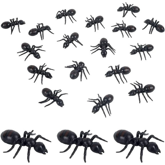 1set 30pc PVC Simulation Ant Model for Decorations Black 40.5x41.5x10mm