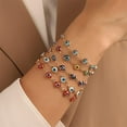 thumbnail image 1 of 5Pcs Alloy Enamel Link Bracelets Charm Bracelets Mixed Color Chain Bracelets for Women Valentine's Day Elegant Gifts DIY Personalized Jewelry 225mm, 1 of 4