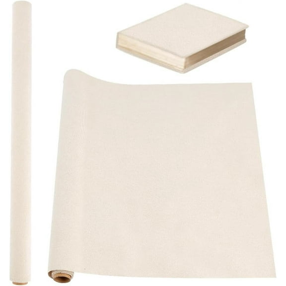 1set 39.4x16.9 Inch Book Binding Cloth Wheat Bookcover Imitation Leather Surface with Paper Backed Book Cloth DIY Book Cloth Protective Cover for Book Binding Scrapbooking Album DIY Crafts