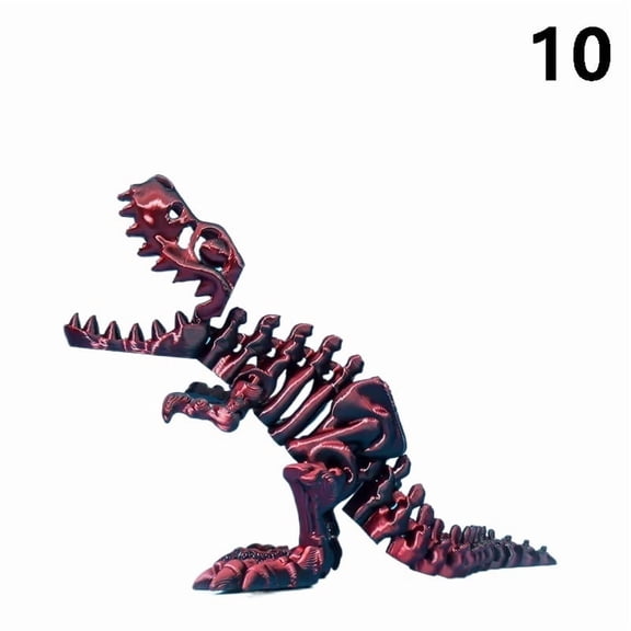 1set 3D Printing Full-joint Movable Tyrannosaurus Rex Figurine High Degree Freedom Dinosaur Skeleton Decoration Notify Customer Service Of Color/product Number; Else, Color Assigned Randomly.