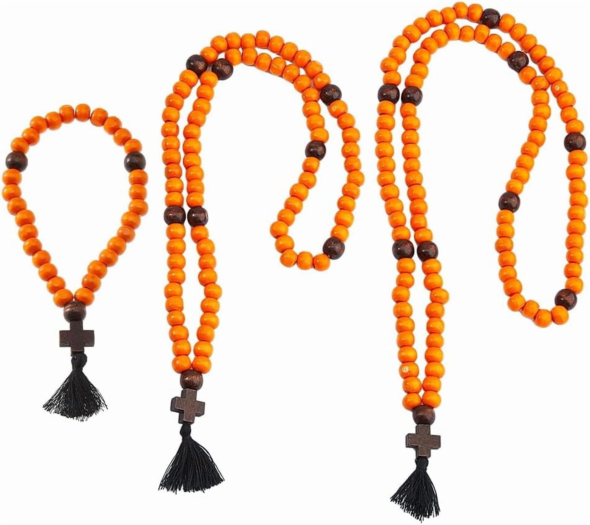 1set 3Pcs Christian Orthodox Prayer Rope Wooden Chotki Prayer
