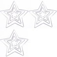 thumbnail image 1 of 1set 3pcs 3 Sizes Iron Hoops Macrame Ring for Crafts and Woven Net/Web with Feather Supplies Star 50~150mm 1pc/style, 1 of 1