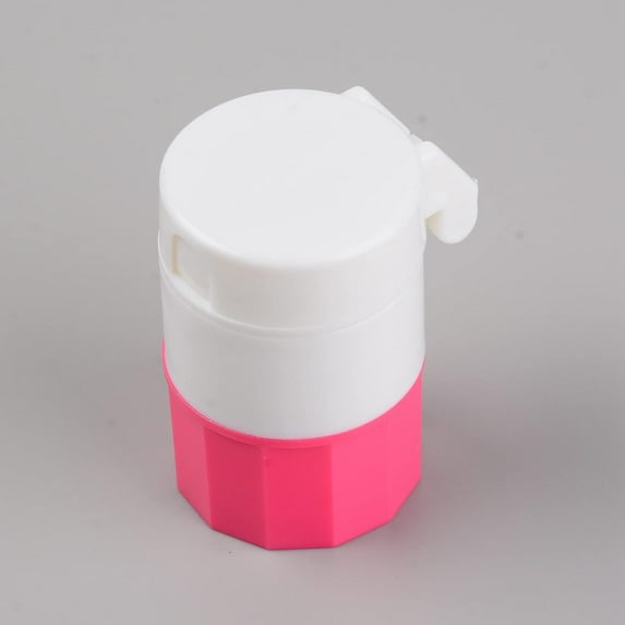 1set 3pcs 3 colors ABS Medicine Cutter with Storage box Mixed color 43x51x63.5mm 1pc/color