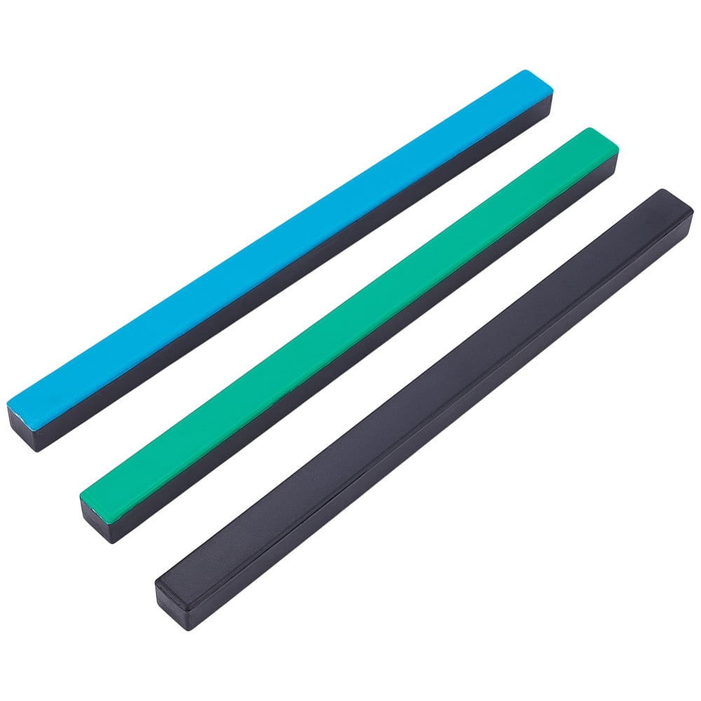 1set 3pcs 3 colors ABS Plastic with Iron Paper Weight Calligraphy Supplies Rectangle Mixed color 228x14.5x14mm 1pc/color