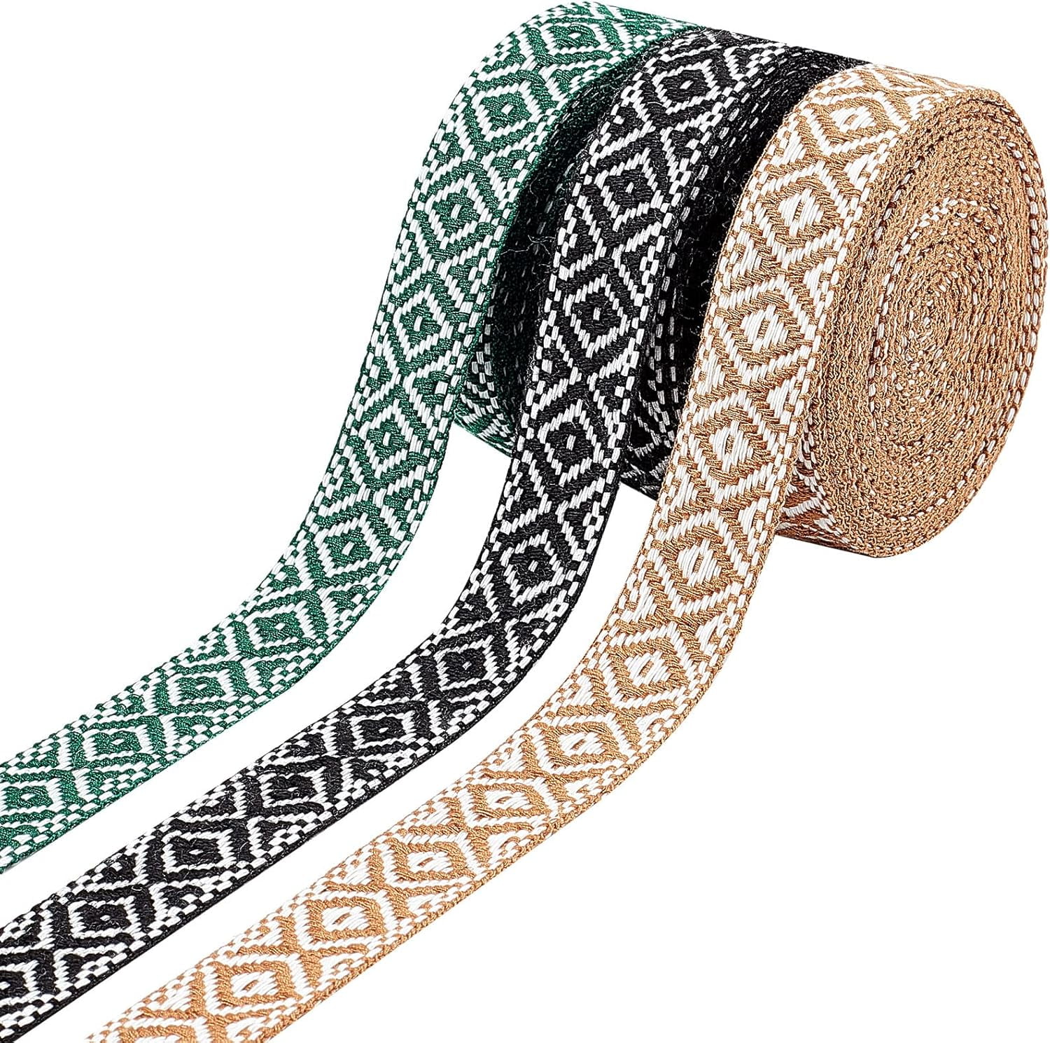 Garment Ribbon 1set 3pcs reg 3 colors Ethnic style Embroidery Polyester Ribbons ...