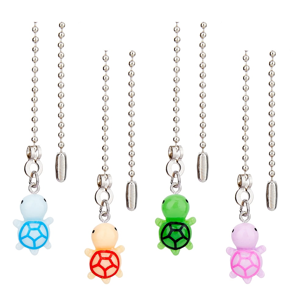 1set 4 colors Light Pull Chain set Iron Pull Ball Chains Extension with ...