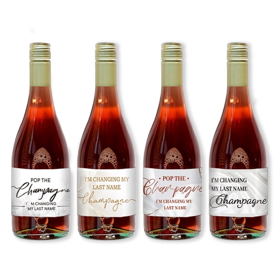 1set 40 Sheets Heart Theme Coated Paper Adhesive Wine Bottle Adhesive Label Rectangle Word 90x50mm