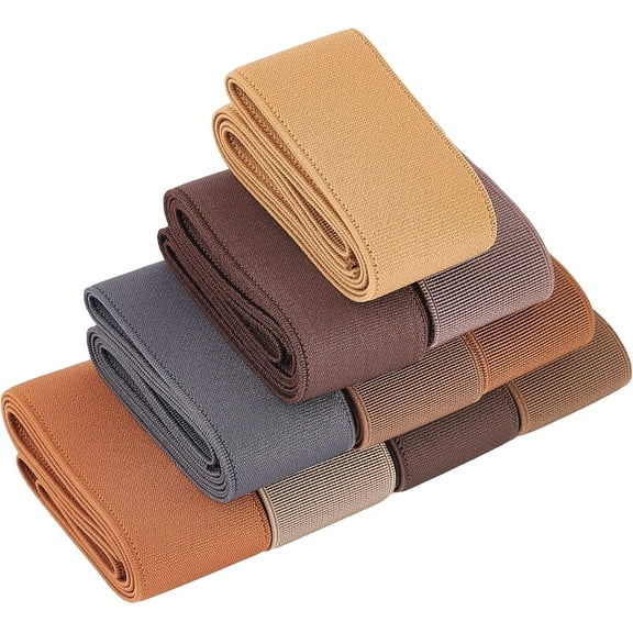 1set 40mm 10 colors Elastic Band 9m Ultra Wide Flat Stretch Webbing Band Trim for Waistband Skirt Headband Garment Sewing Accessories Craft Project