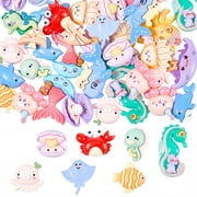 1set 40pcs 3 styles Opaque Resin Decoden Cabochons Mixed Shapes Mixed color 14.532.5x1534.5x59mm DIY