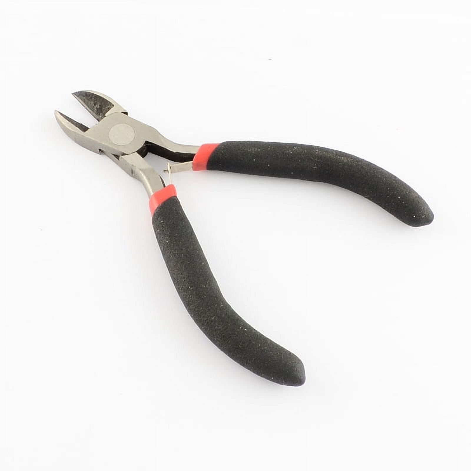 1set 45# Carbon Steel Jewelry Tool sets: Round Nose Pliers Wire Cutter Pliers End Cutting Pliers Side Cutting Plier and Bent Nose Plier Black 285x185x13mm 5pcs/set