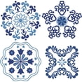 thumbnail image 1 of 1set 4PCS Flower of Life Static Window Decals Sticker Glass Clings Sliding Door Non Adhesive Vinyl Film Home Decals for Windows Prevent Stop Birds Dogs Pets Strikes, 1 of 8