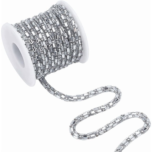 1set 5 Yards PVC & Glass Rope Soft Tube Rope String for Clothing Shoes Accessories Silver 5.5mm