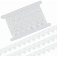 thumbnail image 1 of 1set 5 Yards Polyester Cross Lace Flower Wavy Ribbons for Cloth Making Decor White 1-3/8 inch(35mm), 1 of 9