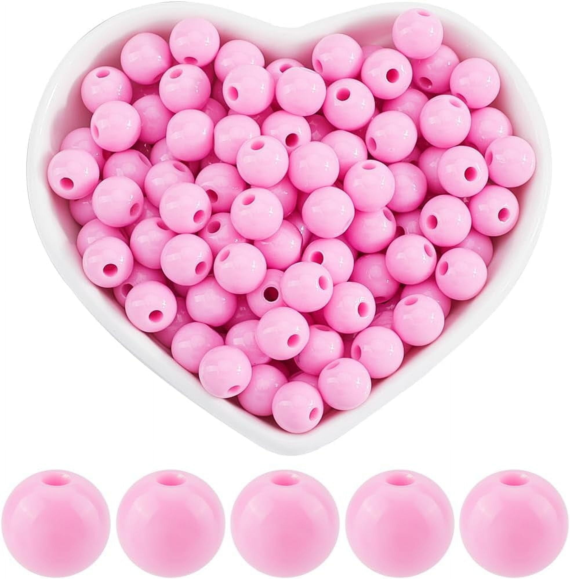 Cheriswelry 20pcs 20mm Chunky Bubblegum Ball Beads – Assorted Pink Acrylic Spacers For DIY Jewelry Making