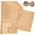 thumbnail image 1 of 1set 50pcs Rectangle Paper Baking Bags with Jute Cord Peru 14x11x0.02cm, 1 of 6