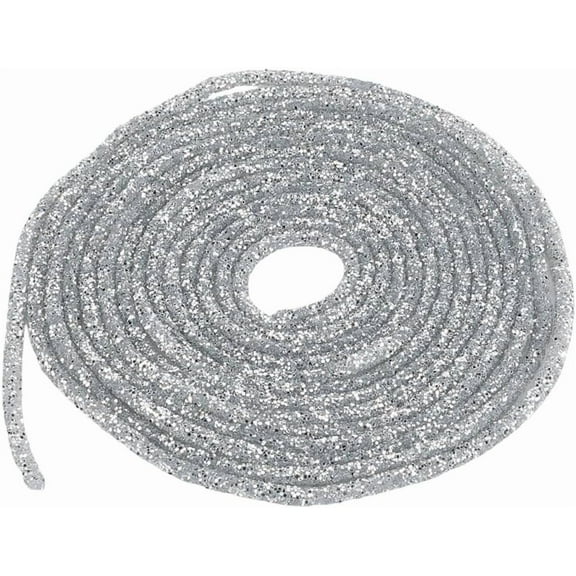 1set 5M Glass Glitter Sequin Rope Rhinestone Tube Cord for Wedding Dresses Costume Clothing Shoes Jewelry Accessory Silver 6mm