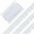 thumbnail image 1 of 1set 5M Polyester Pleated Lace Trim Ribbon for Garment Accessories White 7/8 inch(22mm) about 5.47 Yards(5m)/set, 1 of 9