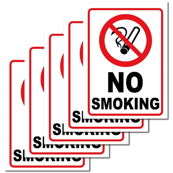 1set 5Pcs Waterproof Warning Sign Stickers Vinyl Danger Safety Decals Word 25x17.5cm for DIY