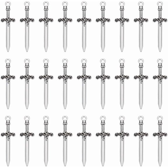 1set 60Pcs Bookmark Swords Charms Mini Bookmark Charms Tibetan Style Metal Pendants for Book Lovers Presents Reading Crafting DIY Necklace Bracelet Jewelry Alloy