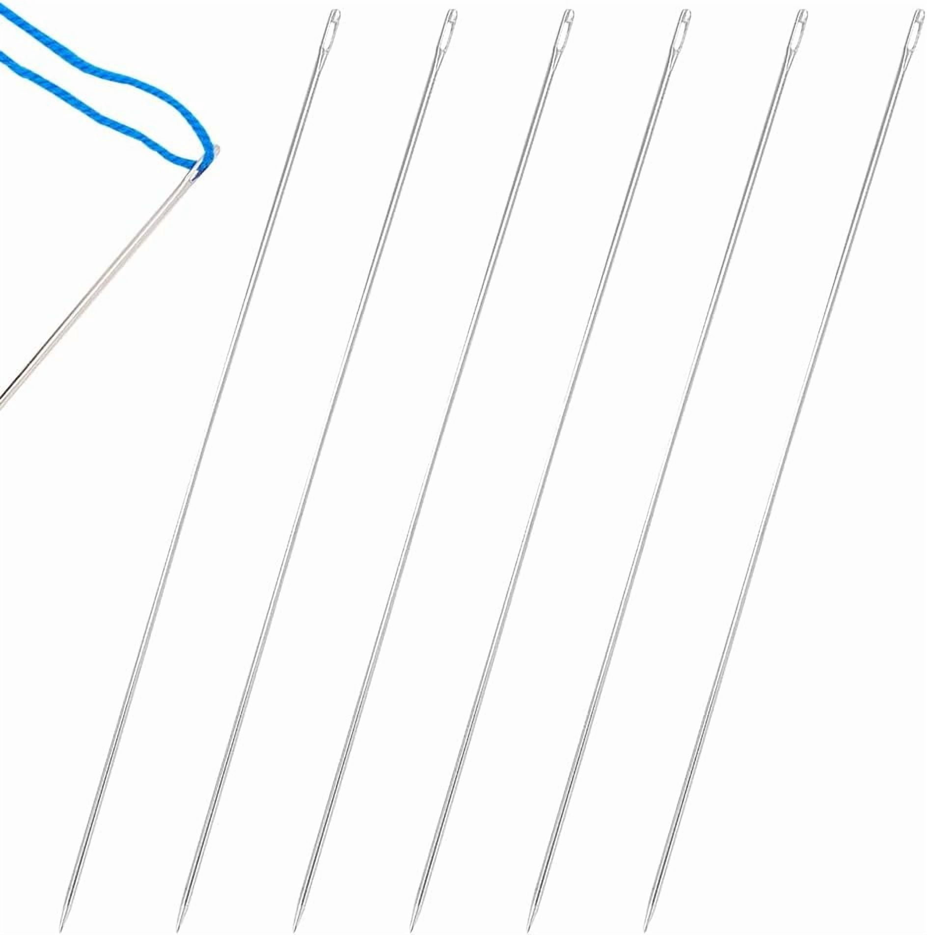 1set 6Pcs 11.8 Inch Extra Long Sewing Needles Stainless Steel ...