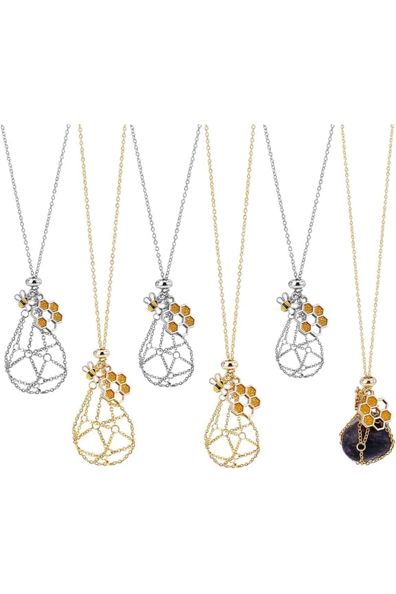 1set 6pcs 6 styles Adjustable 304 Stainless Steel Macrame Pouch Necklaces for Raw Stone Necklace Making Golden & Stainless Steel color 23.62~29.13 inch(60~74cm) 1pc/style