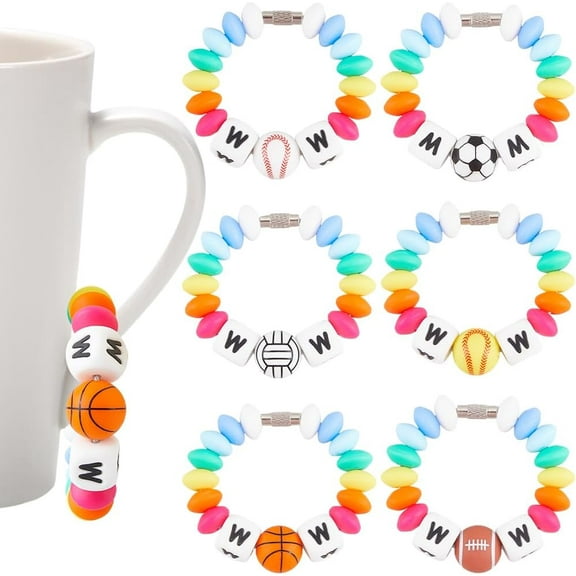 1set 6pcs Silicone Cup Sports Ball Mixed color 156mm