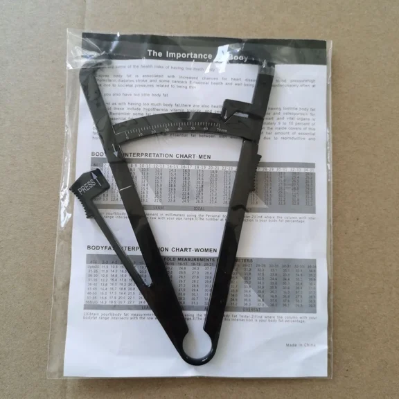 1set 70mm Skinfold Body Fat Caliper Set with Measure Tape Body Fat Monitors Body Fat Tester Skinfold Measurement accessory