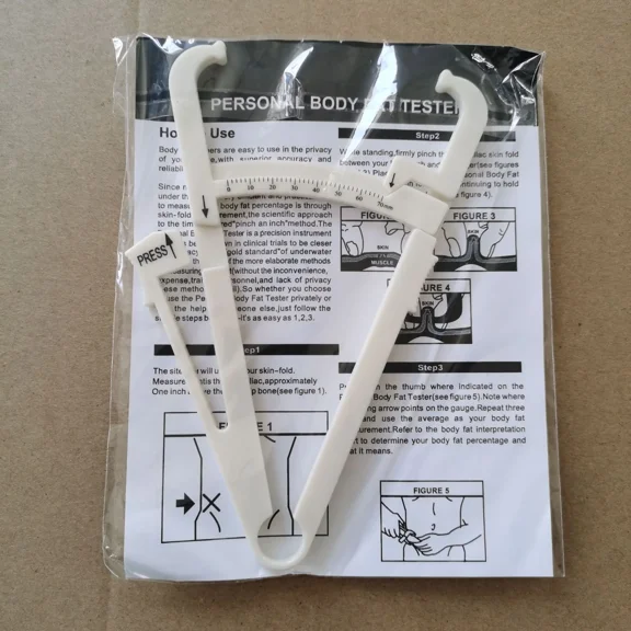 1set 70mm Skinfold Body Fat Caliper Set with Measure Tape Body Fat Monitors Body Fat Tester Skinfold Measurement accessory