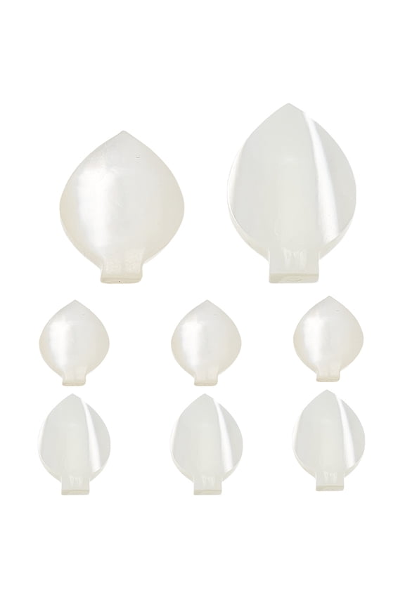 1set 8Pcs 2 Styles Natural Shell Petaline Charms Seashell Color 11.5~13.5x9~9.5x3~3.5mm Hole: 0.8mm 4pcs/style