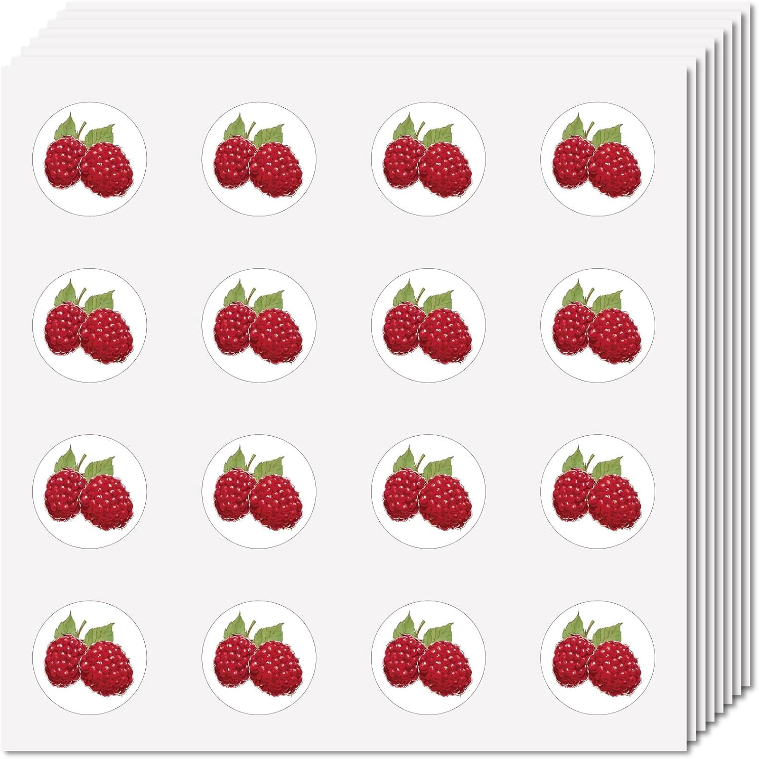 Raspberry Name Tag 1set 8Pcs Raspberry Circle Cartoon Bulk Decals Self-Adhesive Picture ...