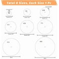 thumbnail image 1 of 1set 8pcs 8 Sizes Transparent Acrylic Reusable Drawing Template for Scrapbooking School Projects Flat Round 20~90x2mm Hole: 3mm 1pc/size, 1 of 9