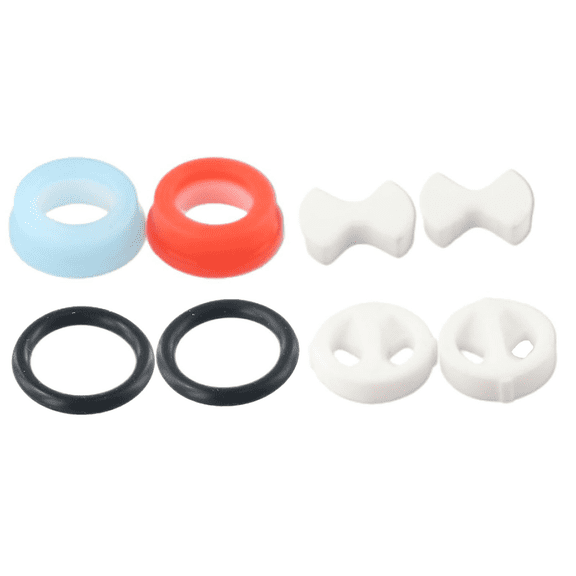 1set 8pcs Ceramic Disc Silicon Washer Insert Turn Replacement Accessories Tools set for 1/2" Quarter Turn Tap Cartridges Valves