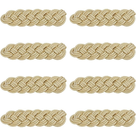 1set 8pcs Polyester Epaulettes for Clothes Accessories Pale Goldenrod 90x50x6mm