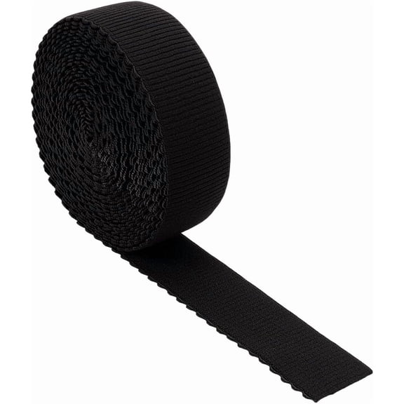 1set 9yards×1.9inch Black Comfortable Elastic Band Wider Elasticity Knitting Elastic Band Plush Strap Elastic Bands Trim Ribbon for Sewing Shoulder Waistband Strap Making