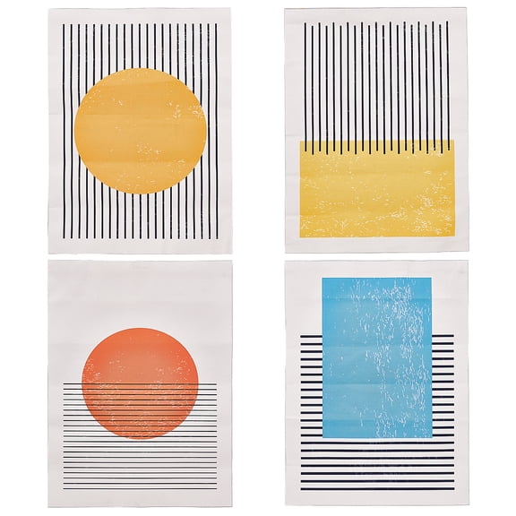 1set Abstract Canvas Wall Art Canvas Print Wall Painting Home Decorations Rectangle Mixed Color 40x30cm 4 patterns 1pc/pattern 4pcs/set