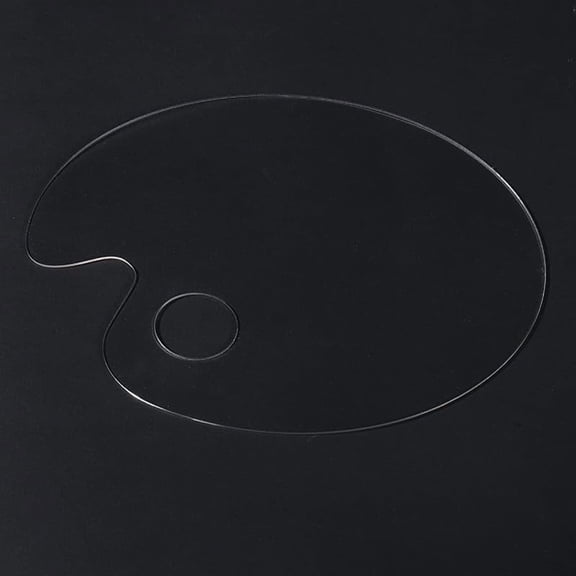 1set Acrylic Drawing Paint Tray Art Palette Painting Supplies for Artists Watercolor Oil Oval Clear 30x20cm Clear