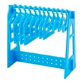thumbnail image 1 of 1set Acrylic Earring Display Stands Clothes Hanger Shaped Earring Organizer Holder with 12pcs 3 styles Mini Hangers Dodger Blue 14x6x12.9cm, 1 of 7