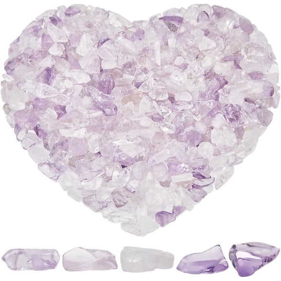 1set Amethyst Stone Chips Crushed Chips and Gemstones No Holes Natural Small Chips Stones Rocks Stone Cactus Vase fillers Home Decor Mixed Color