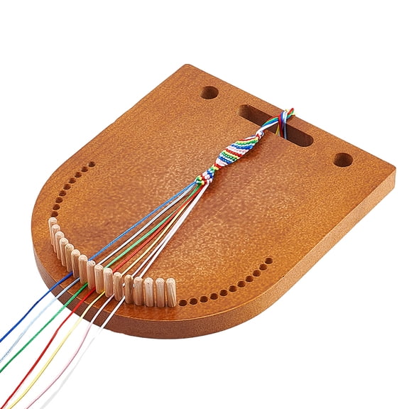 1set Arch Wood Crochet Blocking Board for Knitting for Bangle Making Sienna 230x190x18mm Wood