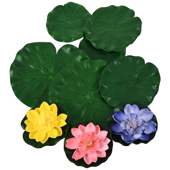 1set Artificial EVA Foam Lotus Leaf Flower for Aquarium Home Garden Wedding Decorations Mixed Color 98~165x130mm 1pc/color