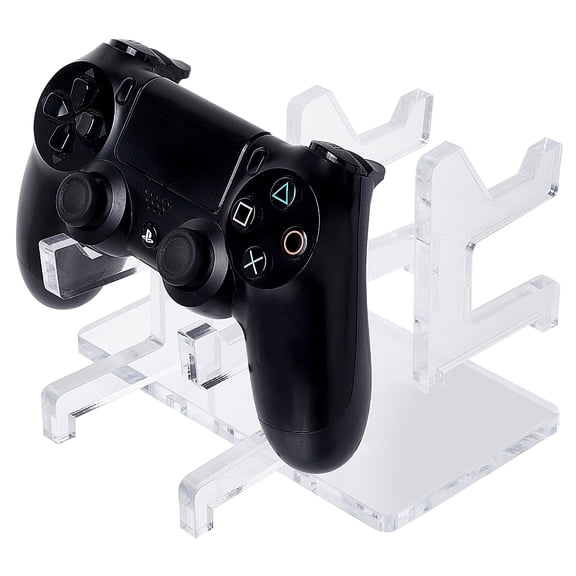 1set Assembled Acrylic Game Pad Controller Display Stands Clear Finished Product: 19.8x8.9x10cm