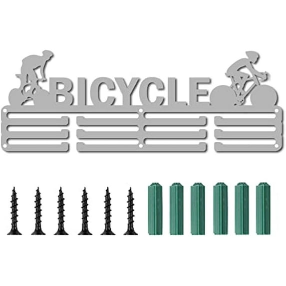 1set Bicycle Cycling Sport Display Hanger Rack Awards Metal Lanyard Holder Sturdy Wall