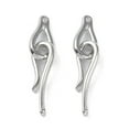 thumbnail image 1 of 1set Brass Hook and Eye Clasps eye: 14.5x8x2mm Hole: 1.6mm hook: 23x7.5x2mm hole: 1.5mm, 1 of 3