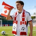 thumbnail image 1 of 1set Canada Countries scarf and Flag for football fans Horn Party Banner, Cheering Accessory- Megaphones Cheer Horns Flag Countries, Perfect for Sports Events, Football Games, 1 of 5