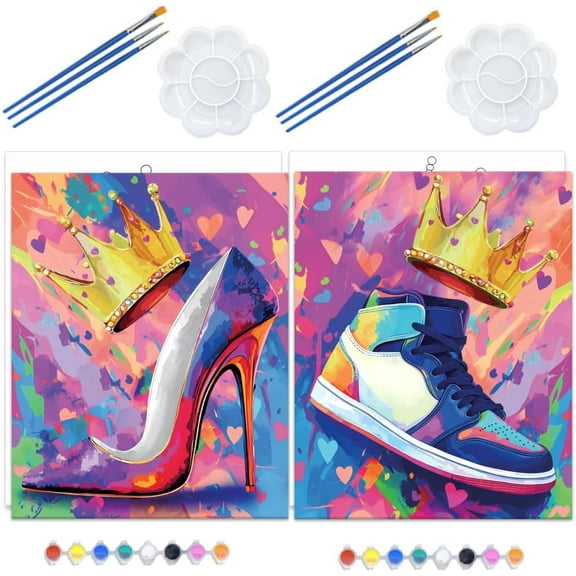 1set Canvas Drawing Outline Painting Stencils Templates for Beginner Paint Shoes 254x203.2mm 2pcs/set